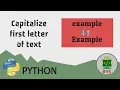 Python Capitalize First Letter of a String