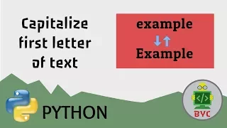 Python Capitalize First Letter of a String