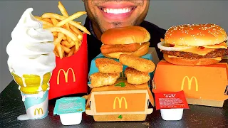 ASMR MCDONALD S ICE CREAM CONE CHEESY QUARTER POUNDER CHICKEN NUGGETS FRIES FISH FILLET BIG BITES