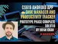 CS619 Task Manager App Productivity Tracker Prototype Phase Java Firebase SQLite FYP 2025