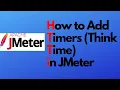 JMeter tutorial 12 - Timer in JMeter How to add Think Time Constant timer Uniform Random Timer