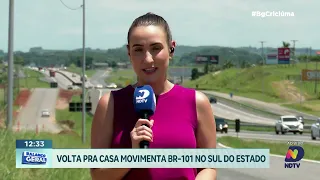 Retorno do feriado aumenta trânsito na BR-101
