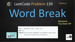word break word break leetcode interviewbit leetcode 139 recursive top down dp september