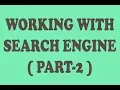 PART-2 WORKING WITH SEARCH ENGINES AND WEB CRAWLER IN URDU HINDI