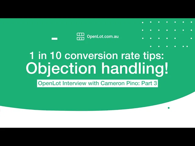 Case Study - 🤝 "Objection handling for 1 in 10 Conversion Rate" - Cameron Pino Case Study (Part 3)