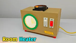 Cardboard से बना Low Cost Room Heater || Homemade Mini Room Heater Science Project Working Model 