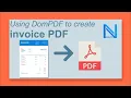 PHP dompdf Using DomPDF to create invoice PDF dompdf SESSION Example