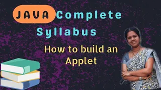 Steps to build an Applet in Java 54 Java course in Telugu