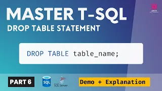 06 Drop Table Statement TSQL T-SQL Tutorial Delete a Table Permanently SQL Server