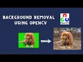 Background Remover OpenCv project OpenCv python project