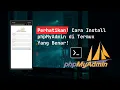 How to Install phpMyAdmin on Termux Android for Beginners