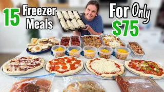15 Freezer Dinners for $75 | EASY Budget Freezer Meals | Julia Pacheco