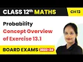 Probability - Concept Overview of Exercise 13 1 Class 12 Maths Chapter 13 2022-23