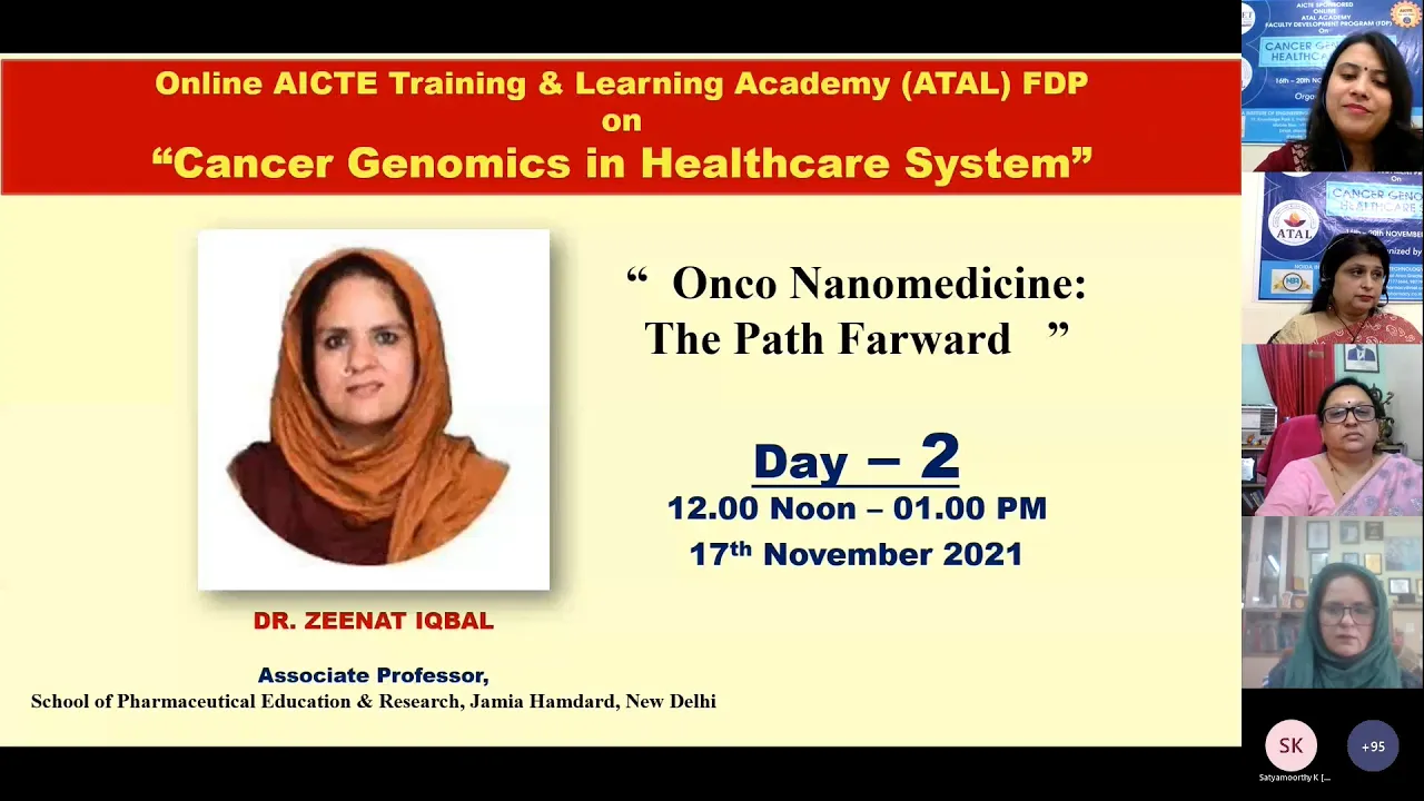 Onconanomedicine: The Path Forward by Dr Zeenat Iqbal
