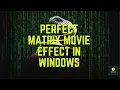How to create Perfect Matrix rain effect on Complete Rainbow Code Very Easy