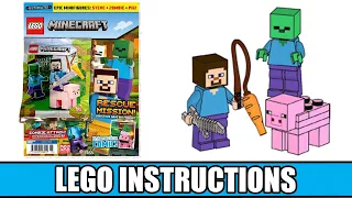 LEGO Instructions | LEGO Minecraft | 662101 | Steve, Zombie and Pig (LEGO Magazine)