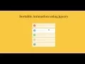 sortable animation using Jquery