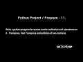 EP 11 Language Python Program Project I go2collage