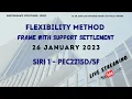 26 JAN 2023 FLEXIBILITY METHOD Frame with support settlement