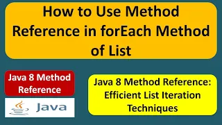 How to Use Method Reference in forEach Method of List Java 8 method reference