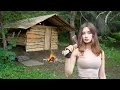 Download Lagu She Started Building a Log Cabin Alone in the Forest | From Sketch to Structure (Part 1)