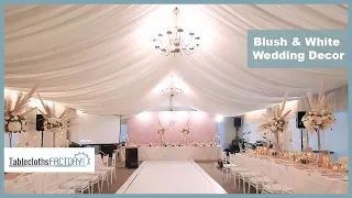 Blush White Wedding Decor Shop The Look Tableclothsfactory com