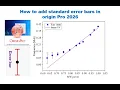 How to add standard error bars to an OriginPro plot with Linear fitting
