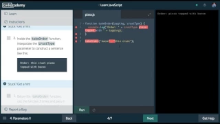 Learn Javascript Parameters II codecademy
