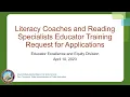 LCRS Educator Training RFA April 2023
