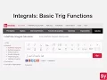 Integrals Basic Trig
