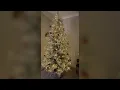 Love my Glorious 9 ft pre-lit Christmas tree with snow float branches