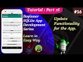 SQLite Course for Beginners in Android Implement Update the Record in Android Part 16
