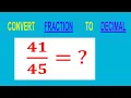 CONVERT FRACTION TO DECIMAL