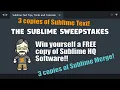 The Sublime Sweepstakes Win a FREE license to Sublime Text 4 or Sublime Merge