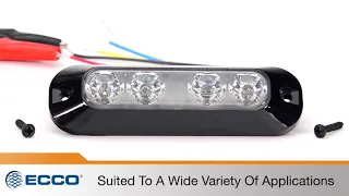 Video: LED flitser 4-LED | R65 | amber |12-24v | ED3704A