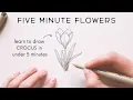 Five Minute Flowers CROCUS learn to draw flowers in under five minutes