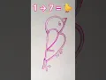 Draw a bird using the numbers 1 to 7