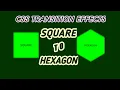 Square To Hexagon CSS Transition Effects Animation Using HTML and CSS
