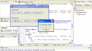 Exceptions in Constructors and Destructors - Delphi