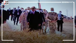 الرئيس السيسى يعلن عن بدء موسم حصاد القمح في توشكى ويشهد افتتاح بعض الصوامع عبر الفيديو كونفرانس 