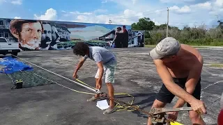 Update 11 – DYNEEMA: How to streech Dux Synthetic Rigging