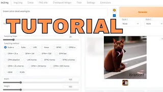 Stable Diffusion WebUI txt2img tutorial 1 4
