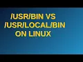 Unix vs bin on Linux