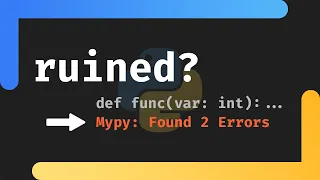 Did I just ruin Python with Enforced Static Typing