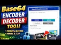 Base64 Encoder Decoder Tool - Encode Base64 Decode Online Free Tool