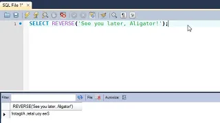 SQL Tutorial 44 REVERSE STRCMP Functions