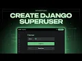 Django Admin Tutorial Create Superuser Step by Step 2025