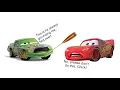 Chick Hicks gives Lightning McQueen a punishment
