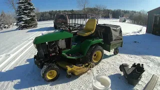 1998 John Deere 425 with MC519 Cart and Power Flow