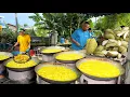 Download Lagu Non-stop 1000 kg durian frituren! De lekkerste knapperige snack van King Fruit | Thai Street Food